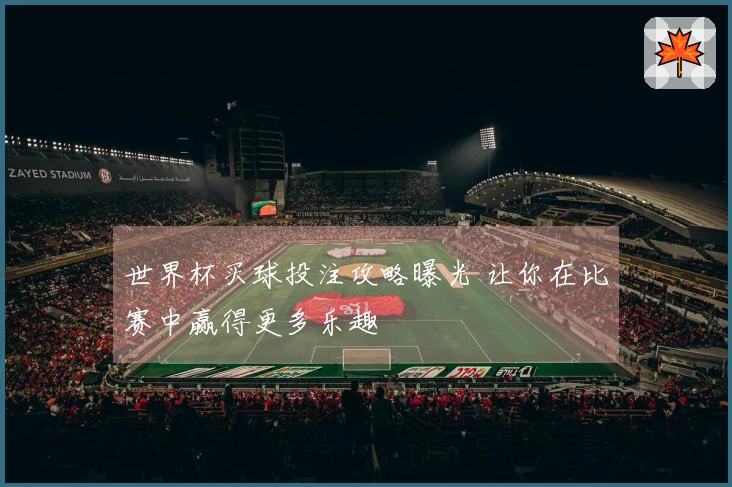世界杯买球投注攻略曝光 让你在比赛中赢得更多乐趣